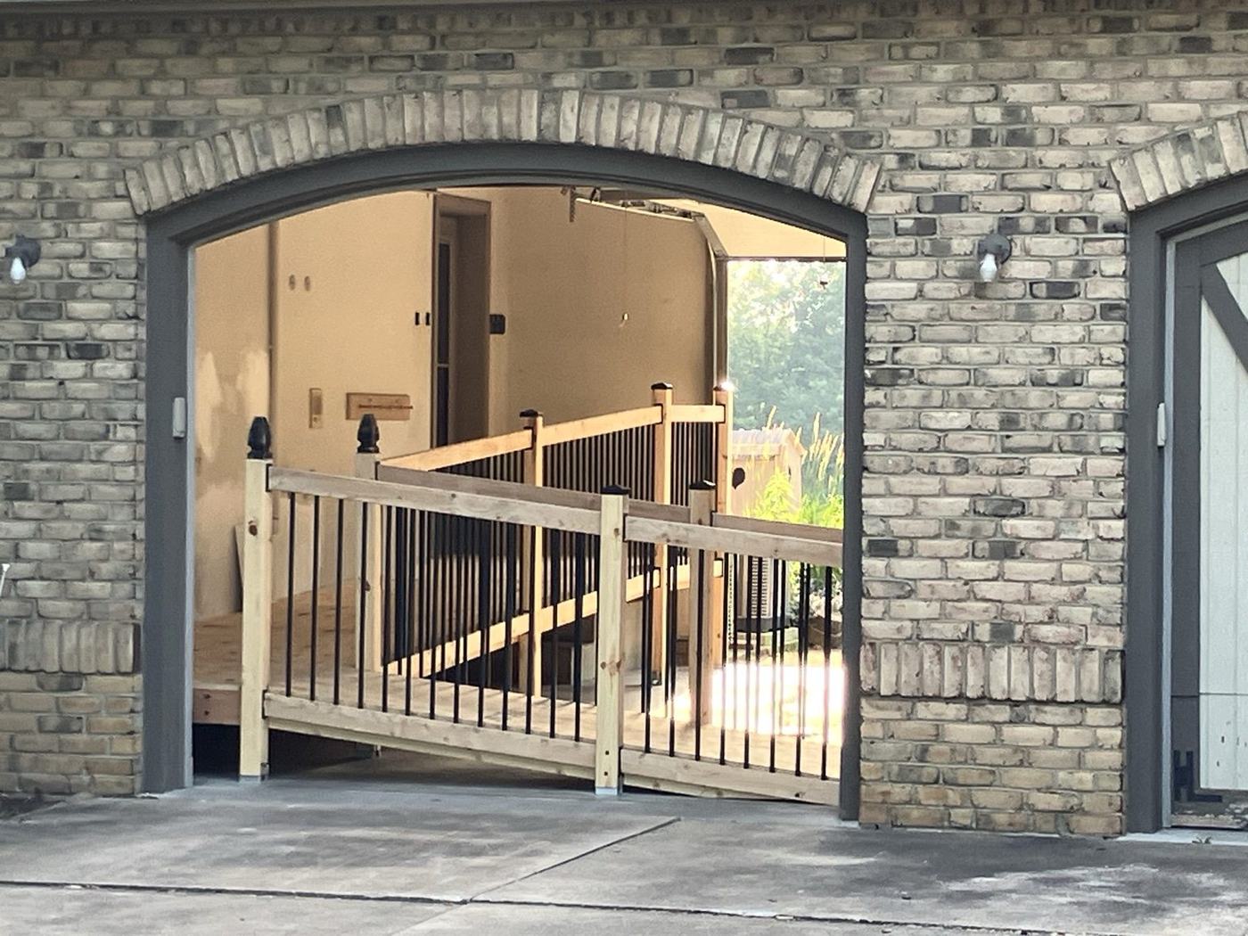 Exterior railing and access support