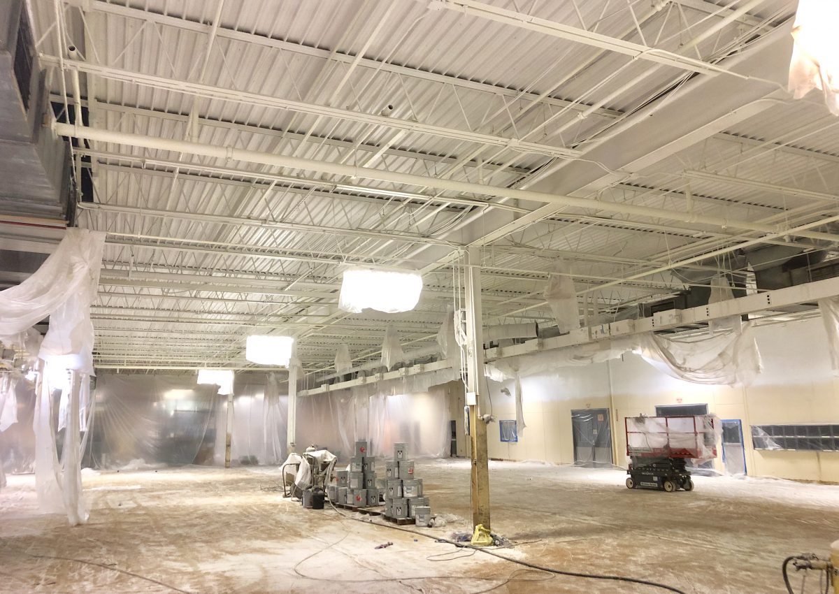 Industrial Ceiling Spray Painting