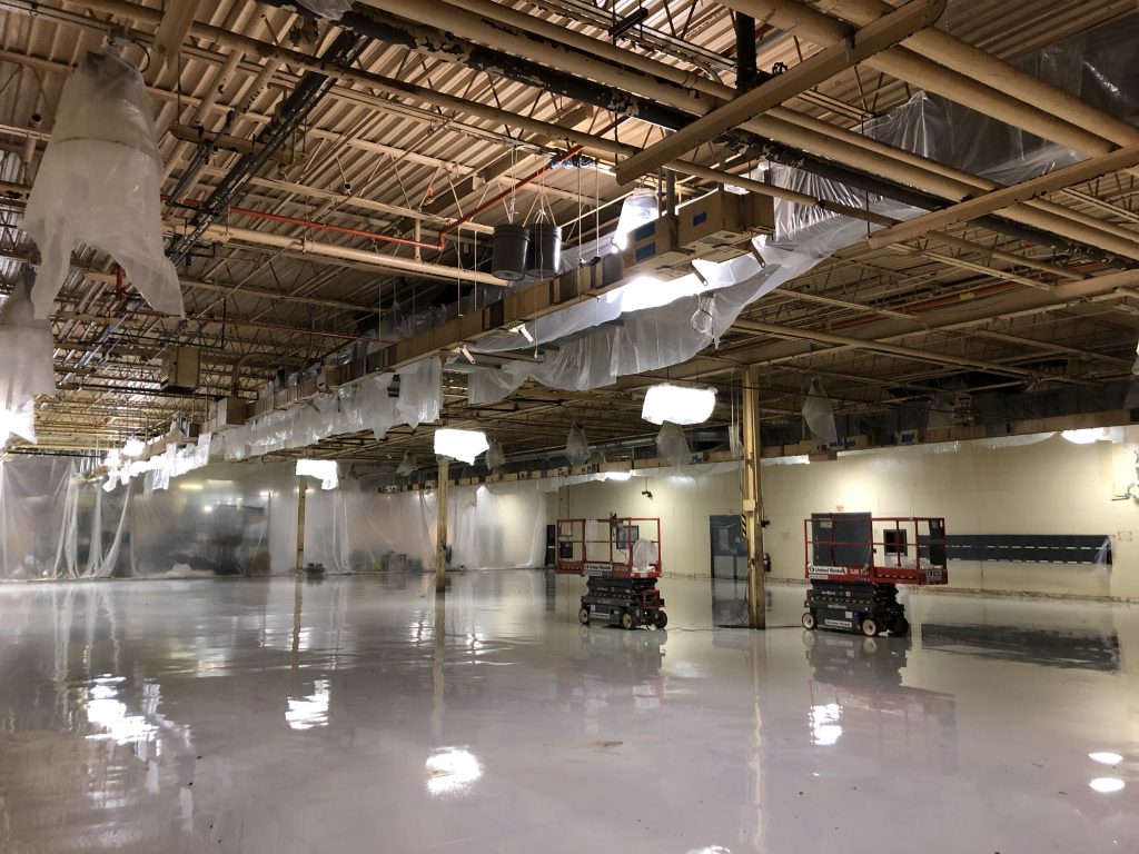 Industrial Ceiling Painting and Pipe Color Coding