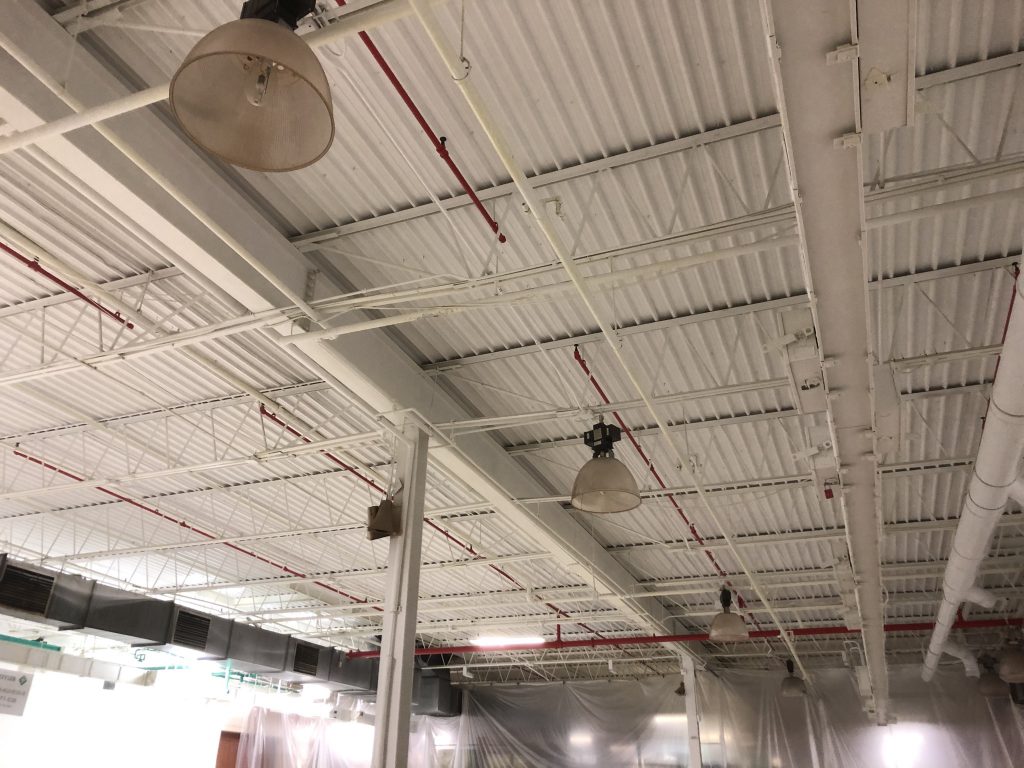 Industrial Ceiling Painting and Pipe Color Coding